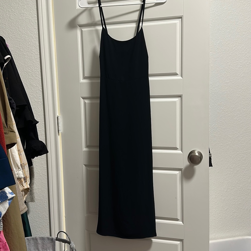 Everlane Japanese Go-Weave Cross Back Slip Dress